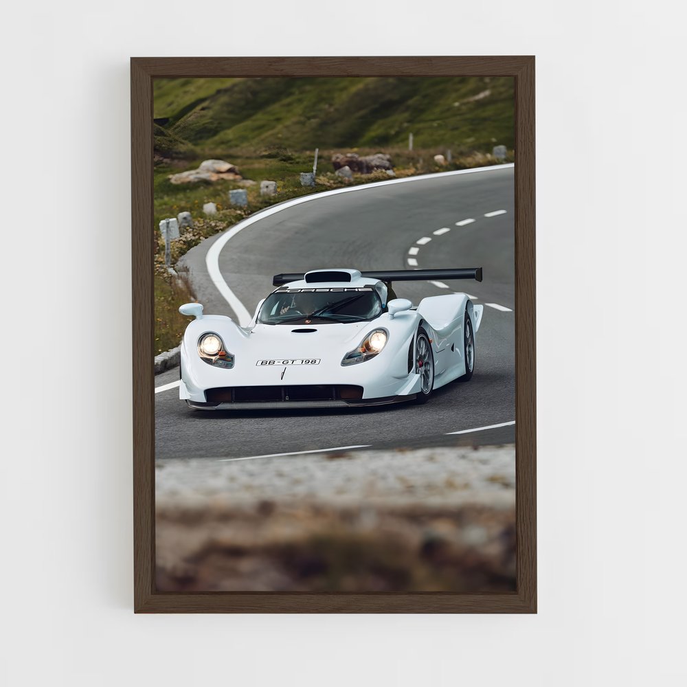 Poster Échappée Blanche – affiche Porsche (vue 5)